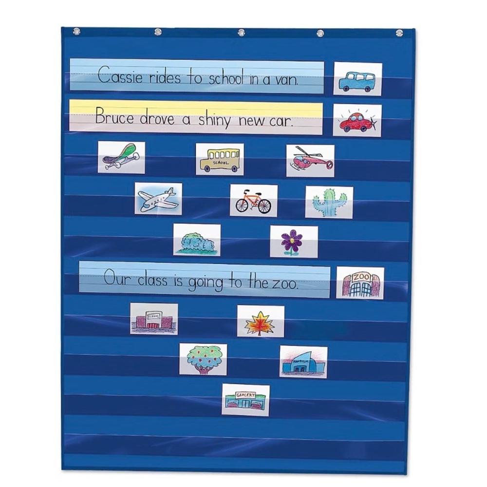 AMAZING BLUE LAKESHORE HEAVY DUTY POCKET CHART